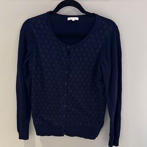 Dalia Midnight Blue Textured Cardigan